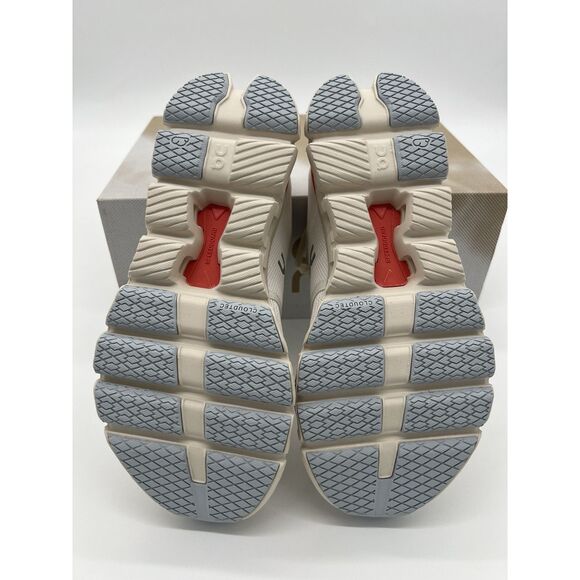 ON CLOUD X 4 Women's IVORY SALMON Athletic Running Walking Sneaker Shoes Size 7 - Picture 8 of 9